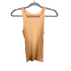 Aerie Peach Ribbed Tank Top Women’s Size XS Extra Small Racerback Cotton Blend